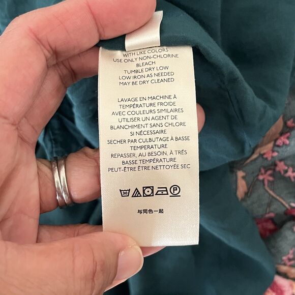 Free People Flower Fields Dress Size S  Ditsy Cottage Peasant Festival Oversized - Picture 12 of 14